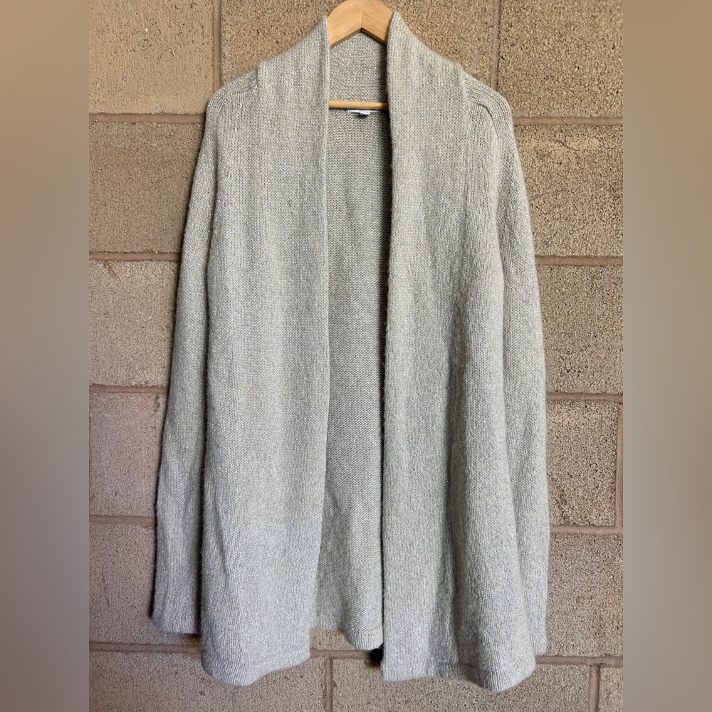 GAP Women’s Sz M Wool Blend Open Cardigan Long Sleeve Metallic